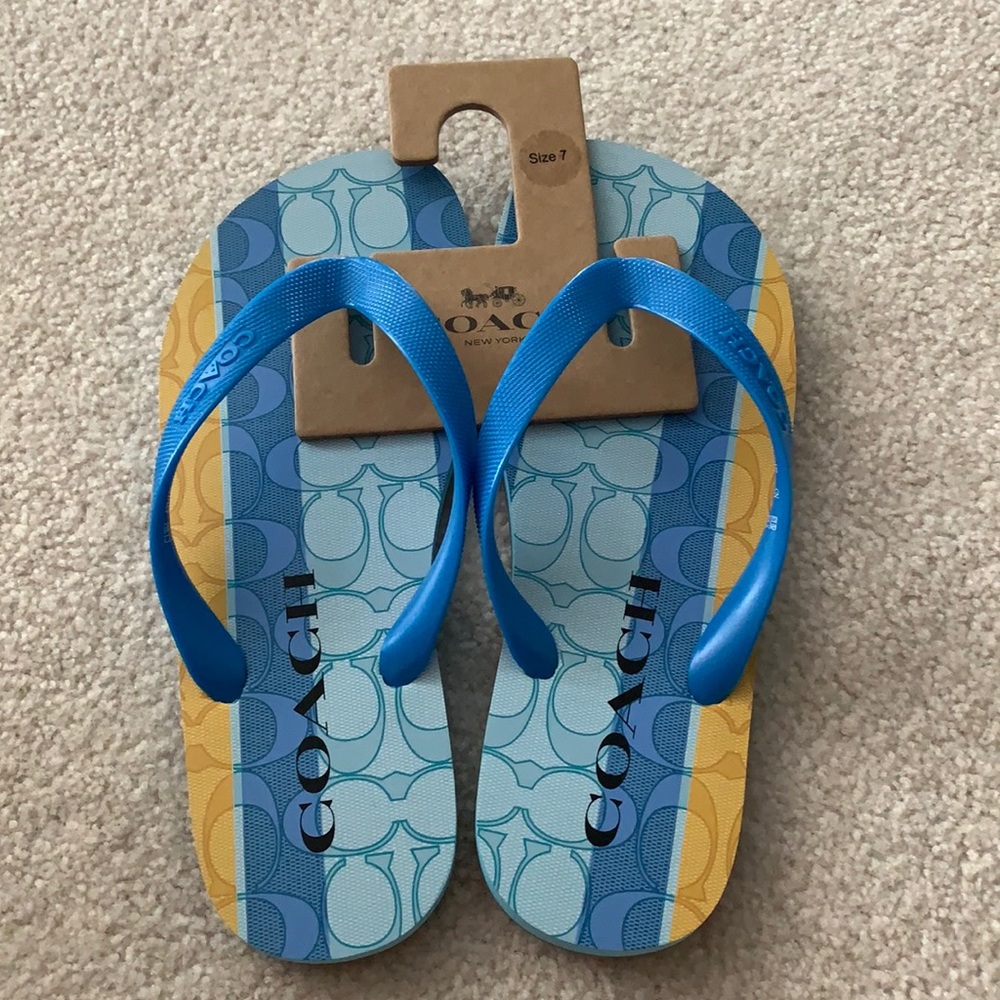 Coach ZAK Striped Flip-Flop